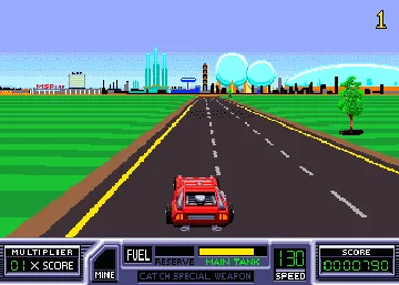 Road Blasters (upright, rev 1) screen shot game playing